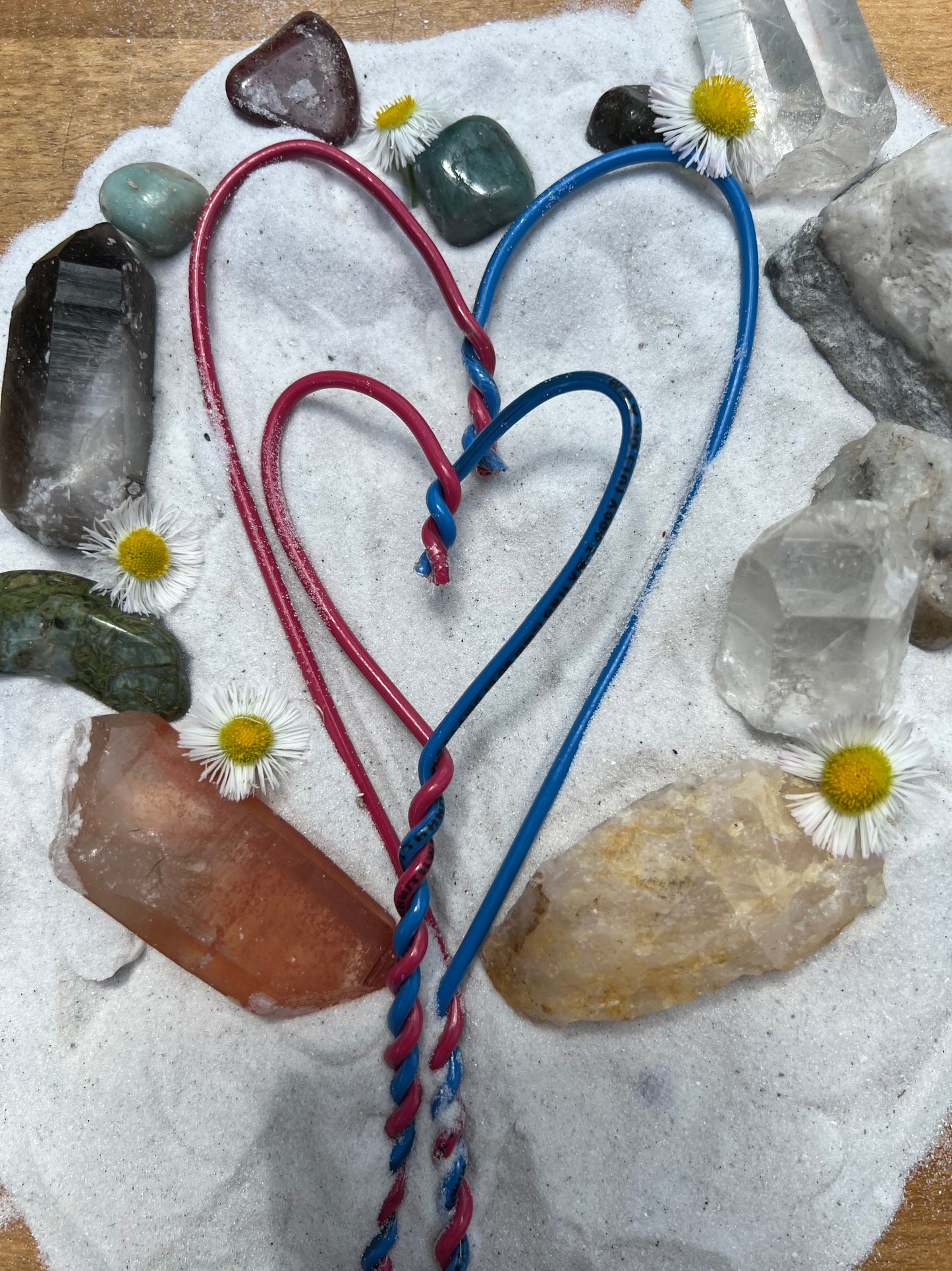 Small Handcrafted Copper Wire Hearts Embodying Love's True Virtue