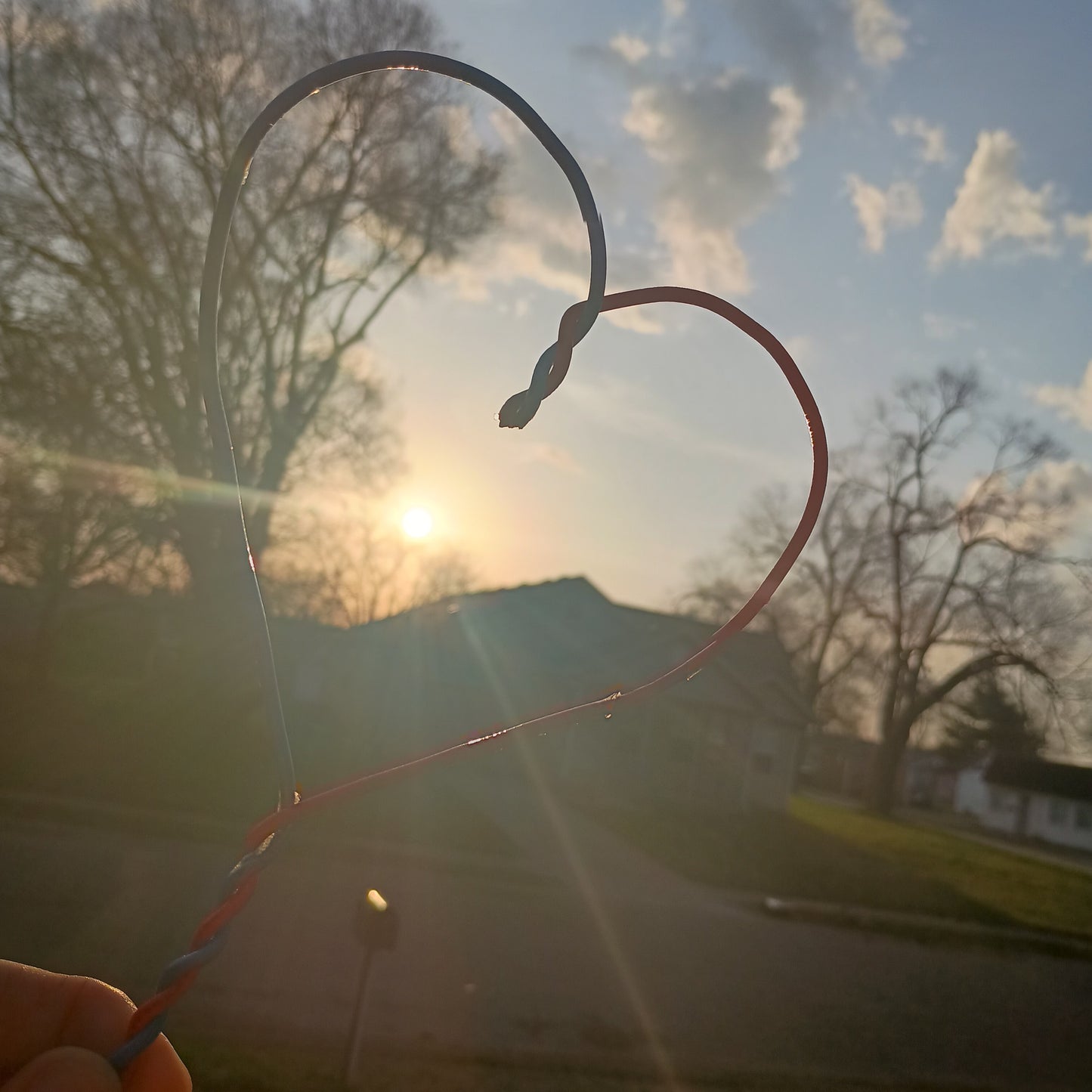 Medium Handcrafted Copper Wire Hearts Embodying Love's True Virtue